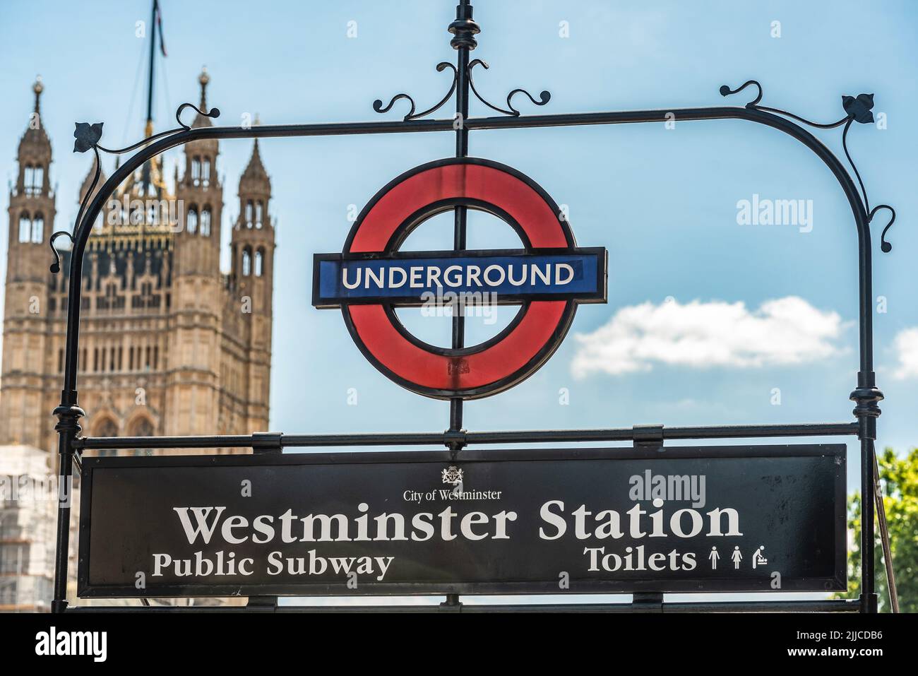 Westminster Underground Tube Station, near the Houses of Parliament ...