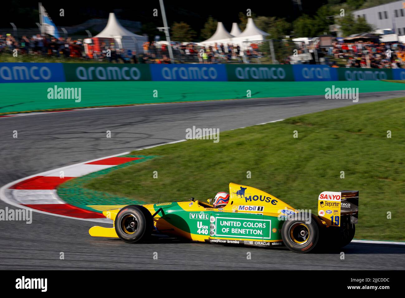 Spielberg, Austria. 9th July, 2022. Martin Brundle (GBR) drives Benetton B192, F1 Grand Prix of Austria at Red Bull Ring on July 9, 2022 in Spielberg, Austria. (Photo by HIGH TWO) Credit: dpa/Alamy Live News Stock Photo