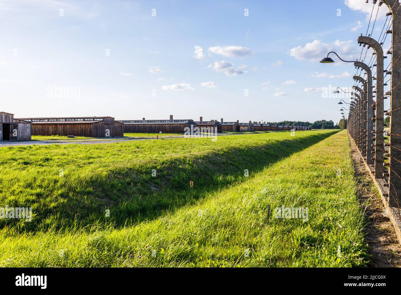 Auschwitz - Birkenau concentration camp. Holocaust memorial. Oswiecim, Poland, 17 July 2022 Stock Photo