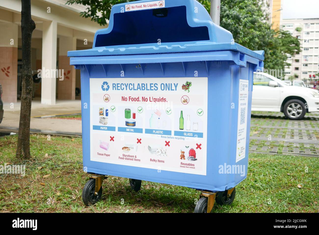 singapore 1 june 2022 Collection of waste bins outdoor Stock Photo Alamy