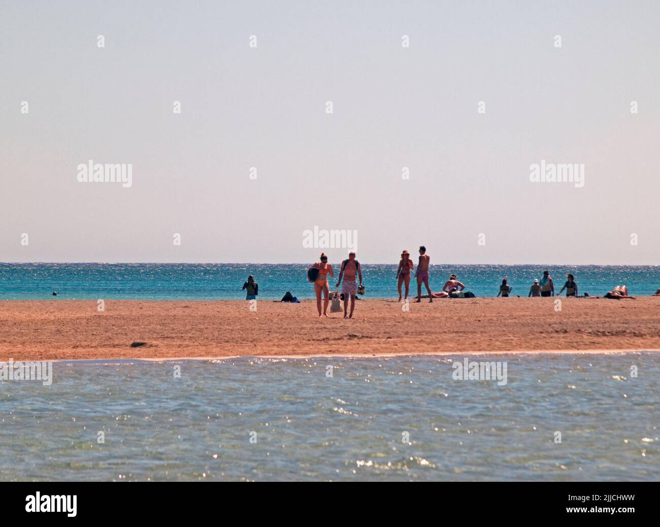 Elafonissi Beach in SW Crete, Greece Stock Photo