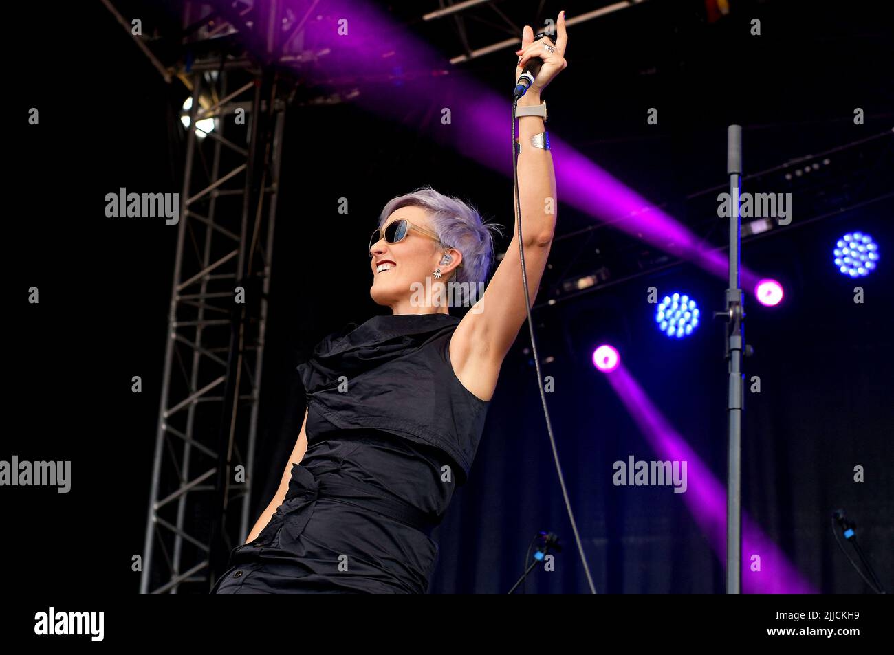 Performing live on stage the British group The South, 2022 music festival, UK Stock Photo