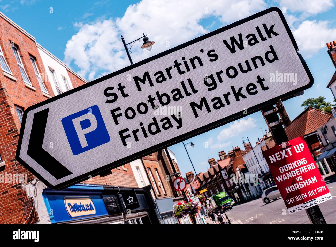 Dorking Surrey Hills London UK, July 24 2022, Direction Road Sign To St ...