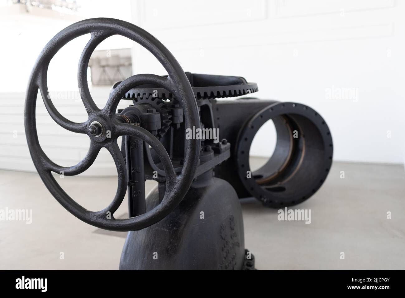 Vintage rare old water intake valve from late 19 century hydro power