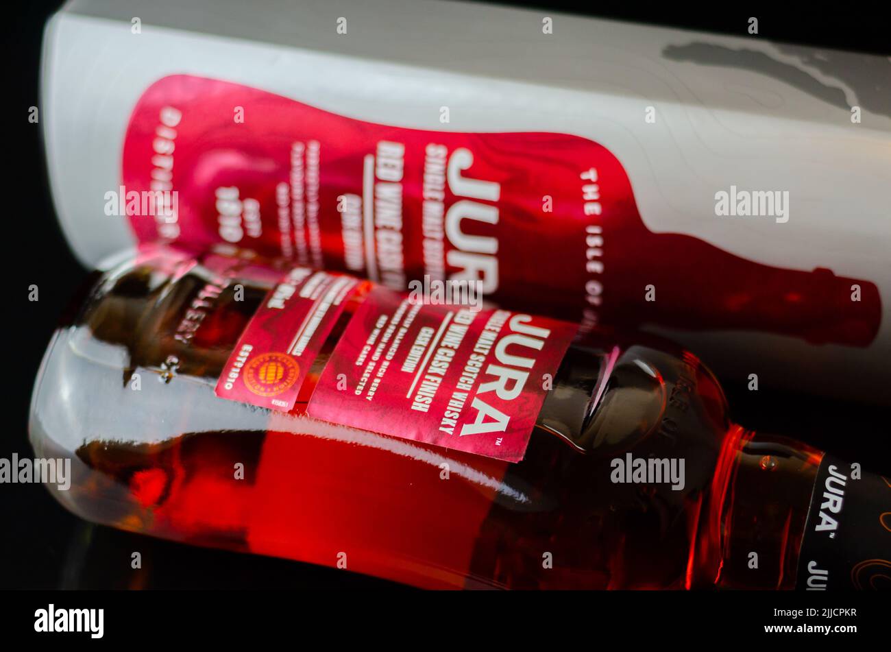 LONDON, UNITED KINGDOM JULY 15, 2022 Jura Single Malt Scottish whisky