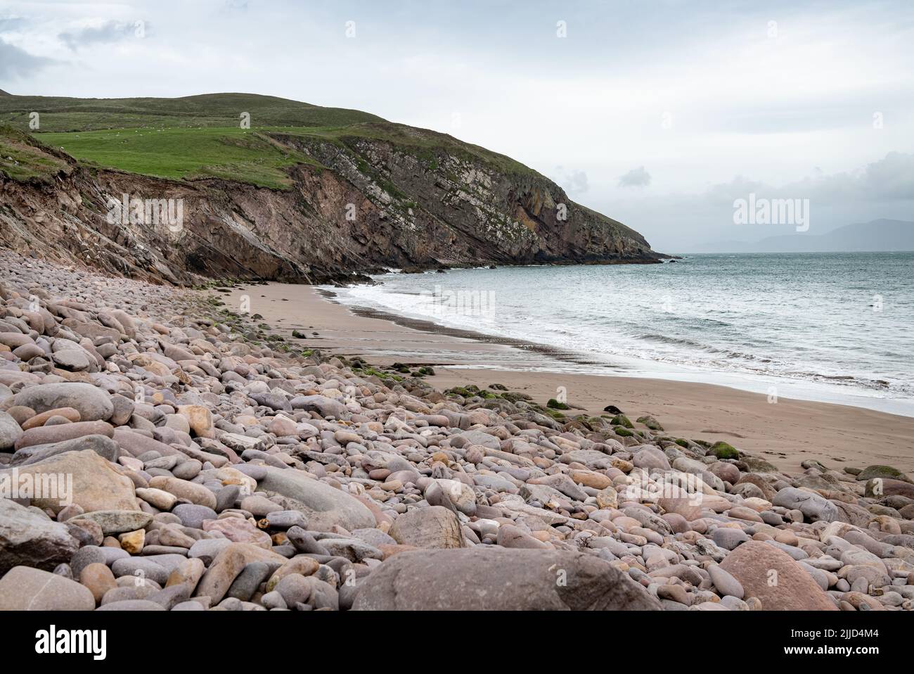 Looking East on Minard Beach at Kilmurry, County Kerry, Ireland Stock Photo