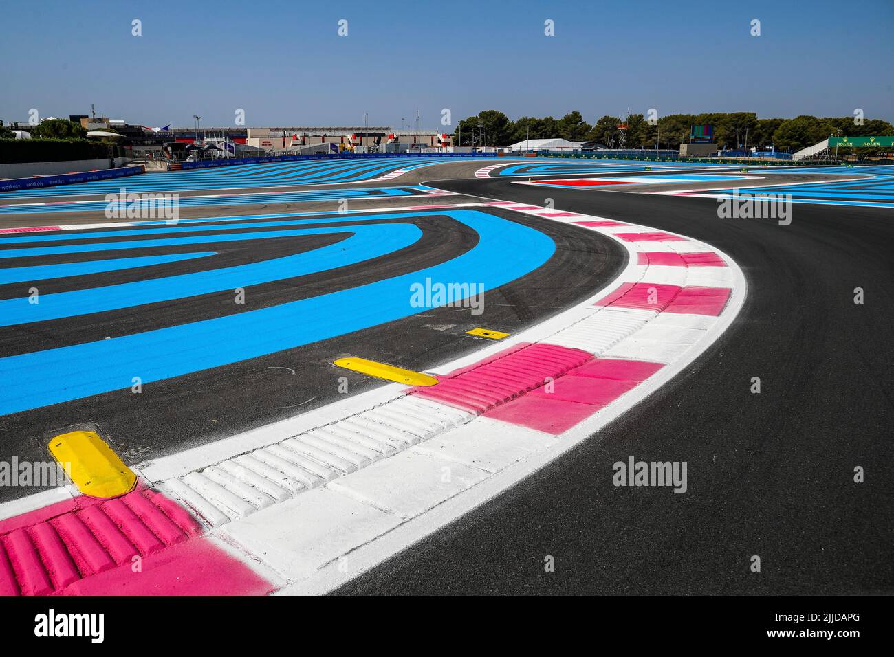 Track impression, F1 Grand Prix of France at Circuit Paul Ricard on July 21, 2022 in Le Castellet, France. (Photo by HIGH TWO) Stock Photo