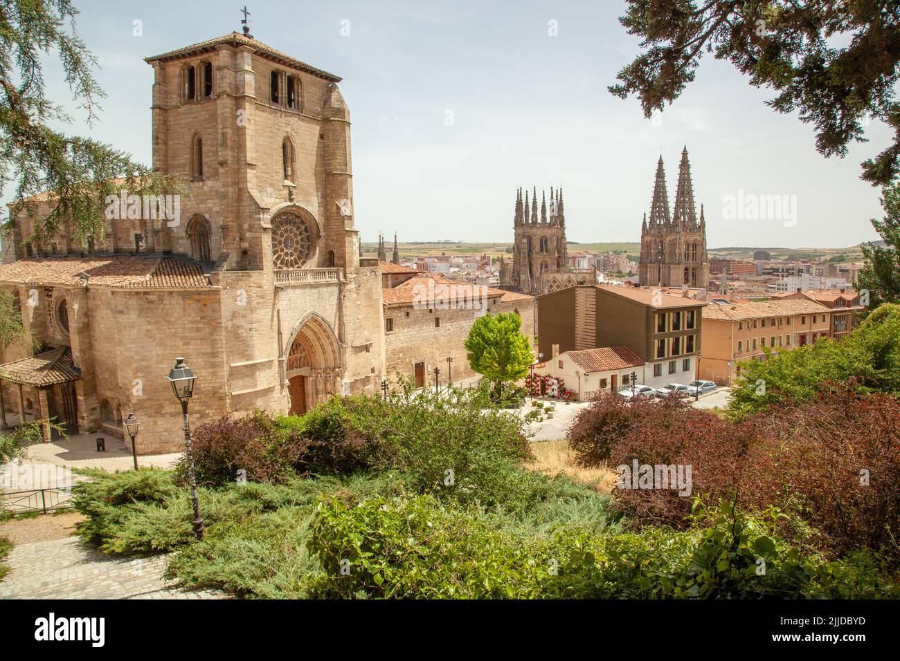 The Roman Catholic church of Iglesia de San Esteban in the Spanish city of Burgos Spain Stock Photo