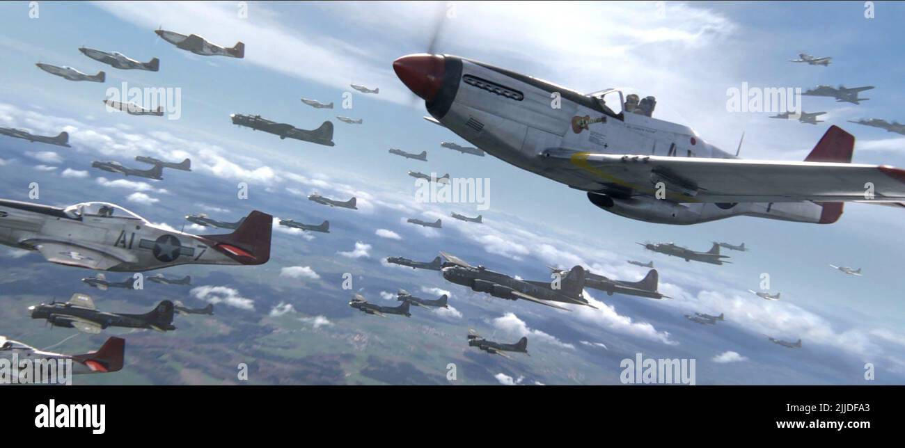 FIGHTER PLANES, RED TAILS, 2012, Stock Photo