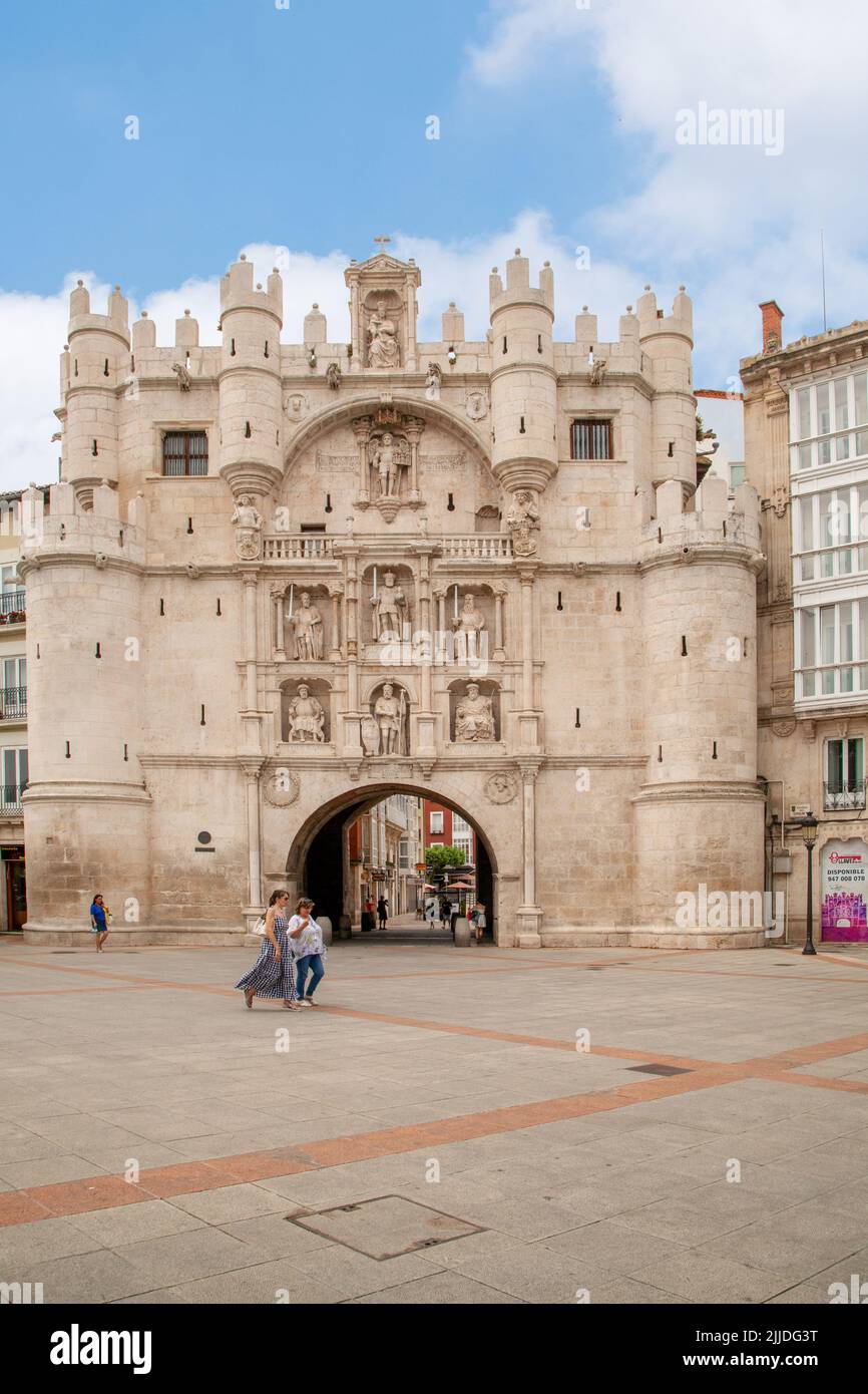 The city gate of Santa Maria, in the  Spanish city of Burgos Spain Stock Photo