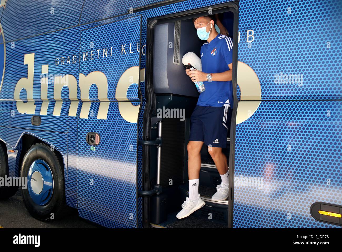Zagreb, Croatia, July 25, 2022. GNK Dinamo football player Daniel Stefulj can be seen at the Franjo Tudjman airport in Zagreb, Croatia on July 25, 2022. The departure of GNK Dinamo footballers to Skopje before the match against FC Shkupi 1927 in the 2nd preliminary round of the UEFA Champions League. Photo: Luka Stanzl/PIXSELL Stock Photo
