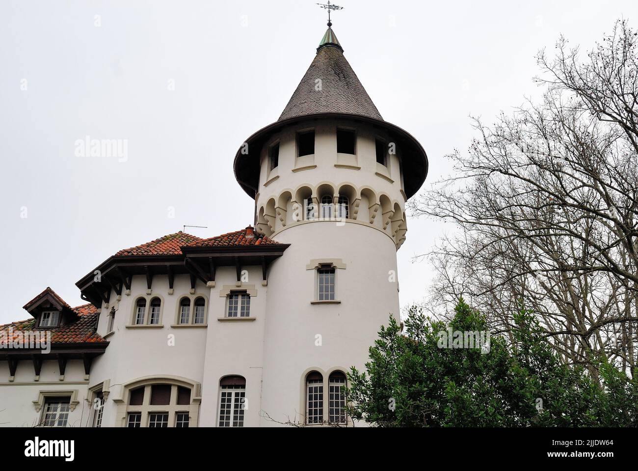 Treviso, Veneto, Italy. The Russian castle of Porta Calvi. The castle was  built in the early twentieth century by the Russian citizen Gregorio Lewin  and for his wife, the famous pianist Amelia