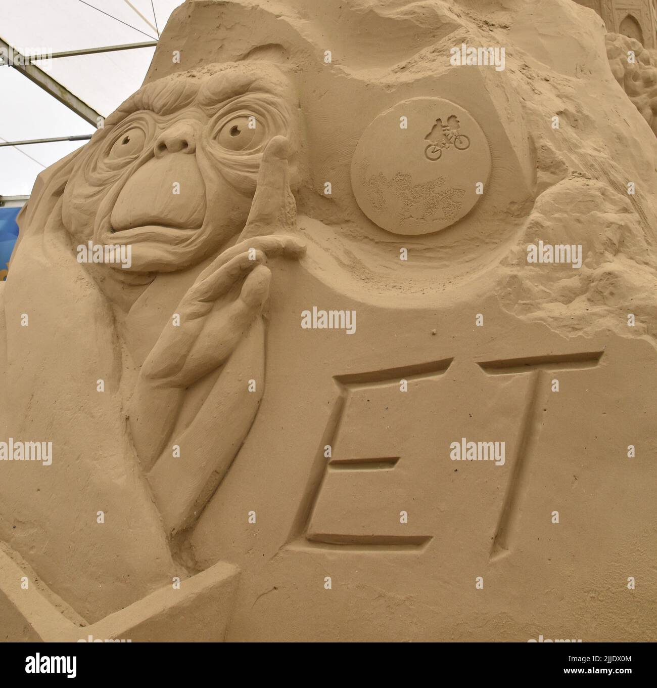 Photo Of The Sand Sculpture ET, Sandworld In Lodmoor Country Park