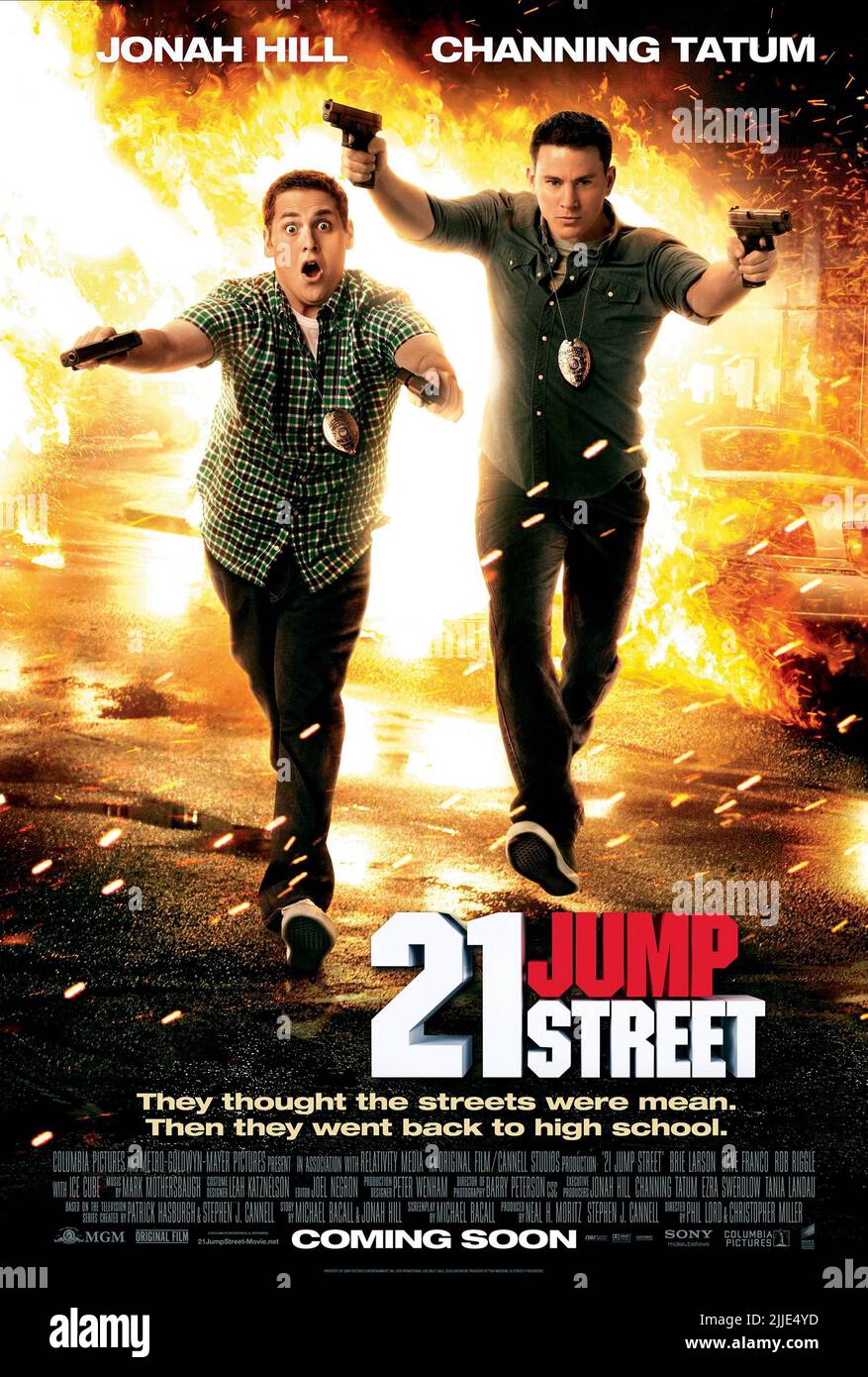 JONAH HILL CHANNING TATUM POSTER 21 JUMP STREET 2012 Stock Photo Alamy JONAH HILL CHANNING TATUM POSTER 21 JUMP STREET 2012 Stock Photo Alamy