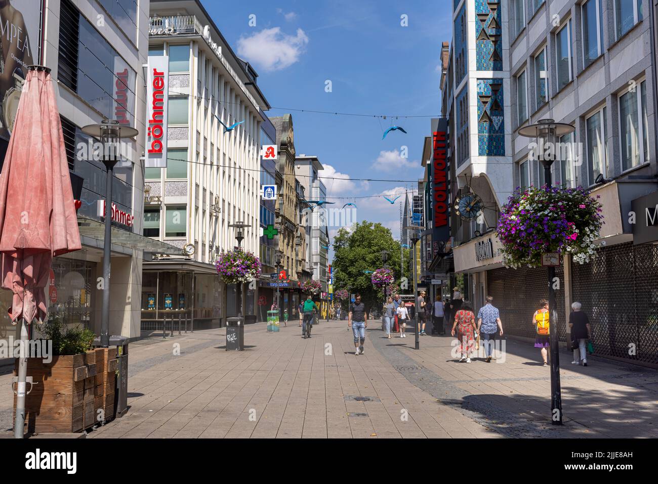 Vivid architecture of Essen, Germany, on a bright summer day Stock Photo