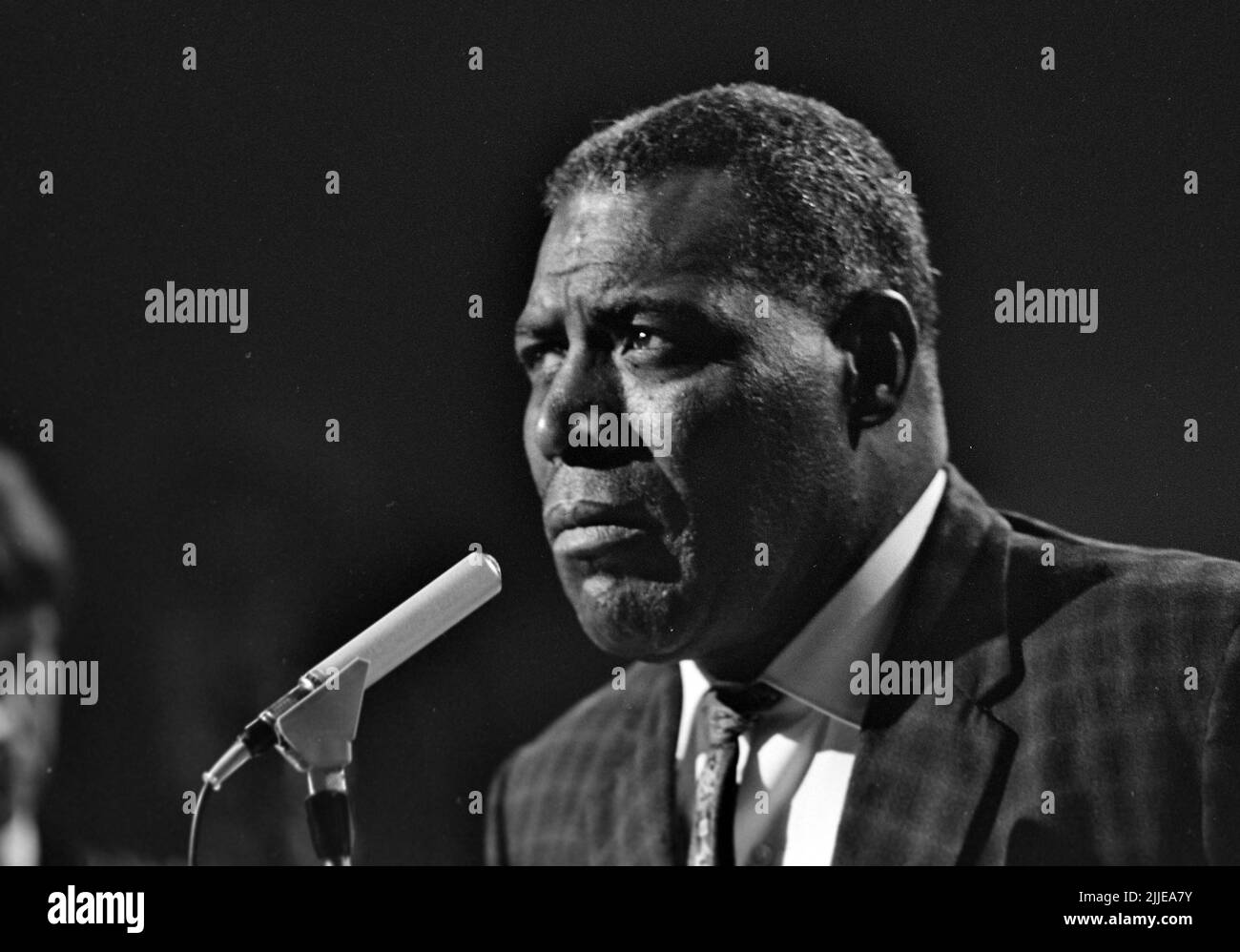 HOWLIN WOLF (1910-1976) American Blue singer  on Ready,Steady, Go ! in December 1964 Photo: Tony Gale. Stock Photo