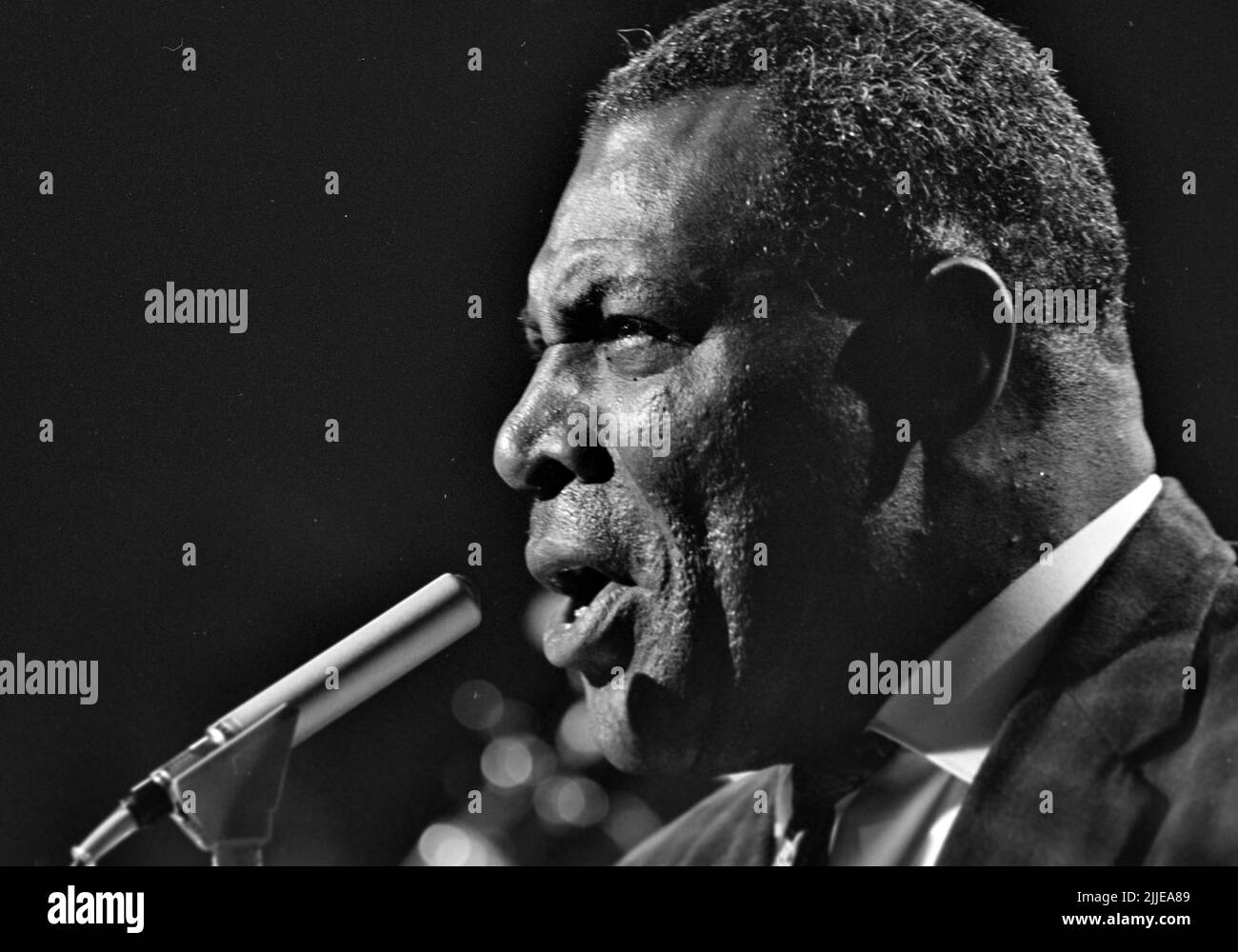 HOWLIN WOLF (1910-1976) American Blue singer  on Ready,Steady, Go ! in December 1964 Photo: Tony Gale. Stock Photo