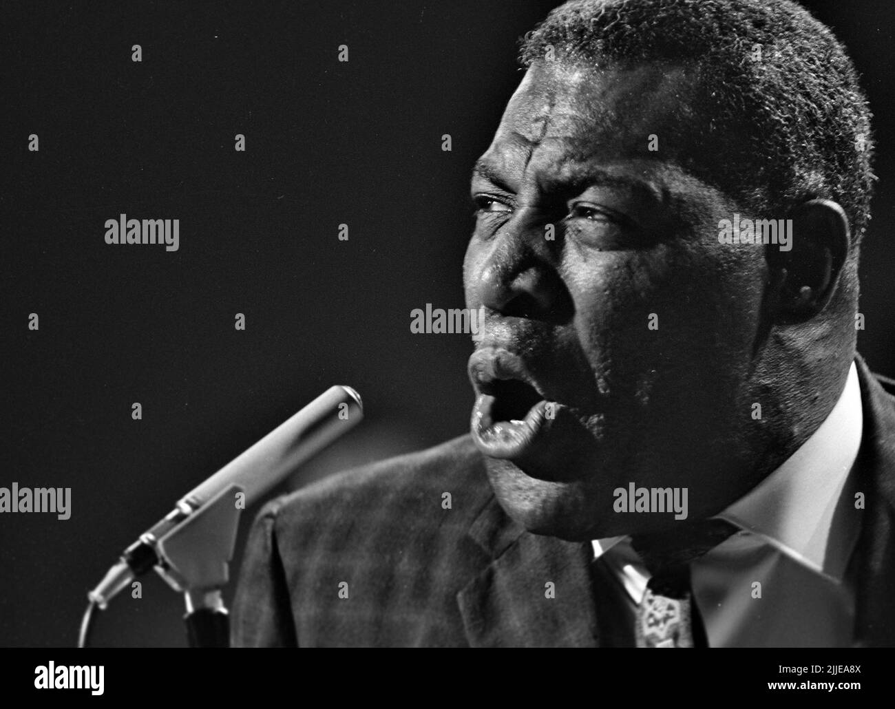 HOWLIN WOLF (1910-1976) American Blue singer  on Ready,Steady, Go ! in December 1964 Photo: Tony Gale. Stock Photo