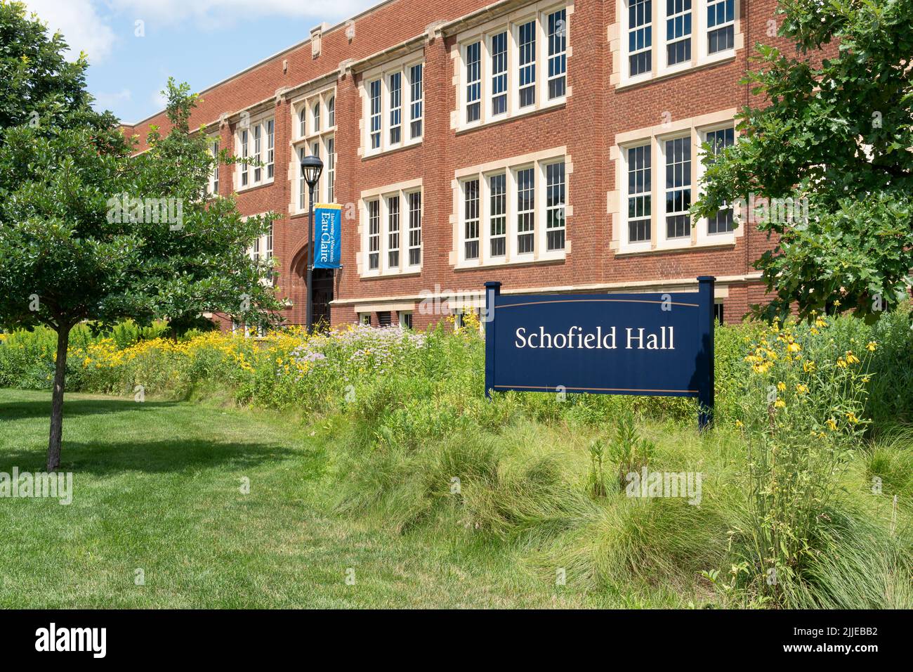 EAU CLAIRE, WI, USA - JULY 24, 2022: Schofield Hall at the University of Wisconsin-Eau Claire. Stock Photo