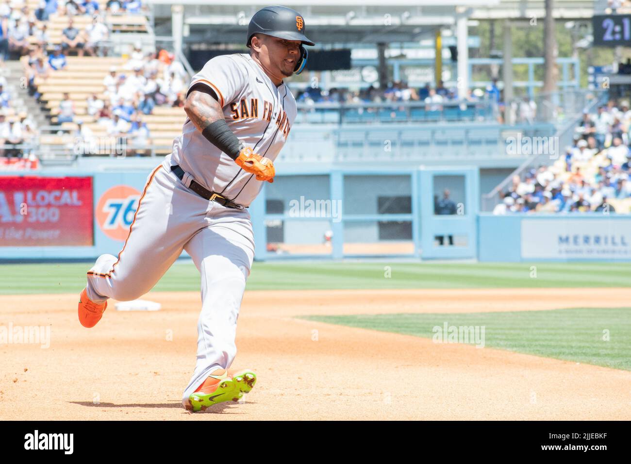 Yermin Mercedes of the San Francisco Giants bats against the