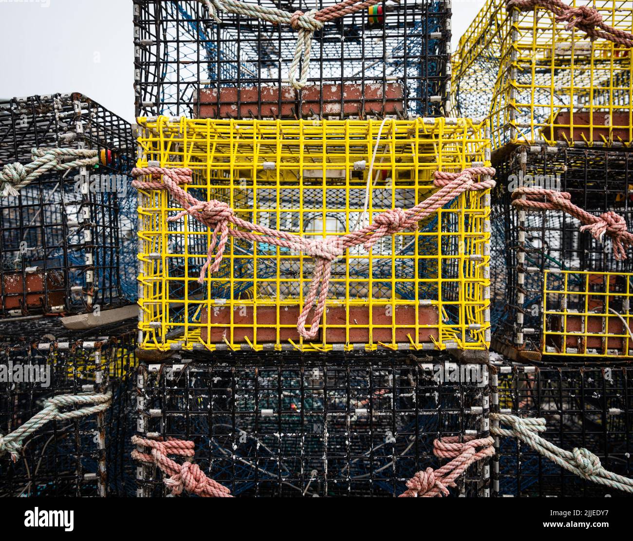 Yellow lobster trap hires stock photography and images Alamy