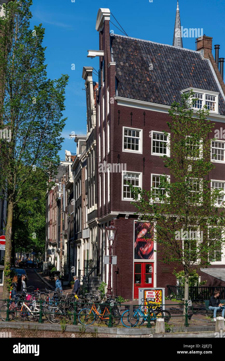 Houses on the Herengracht, Amsterdam Old Town, Canal Belt, Amsterdam, Netherlands Stock Photo