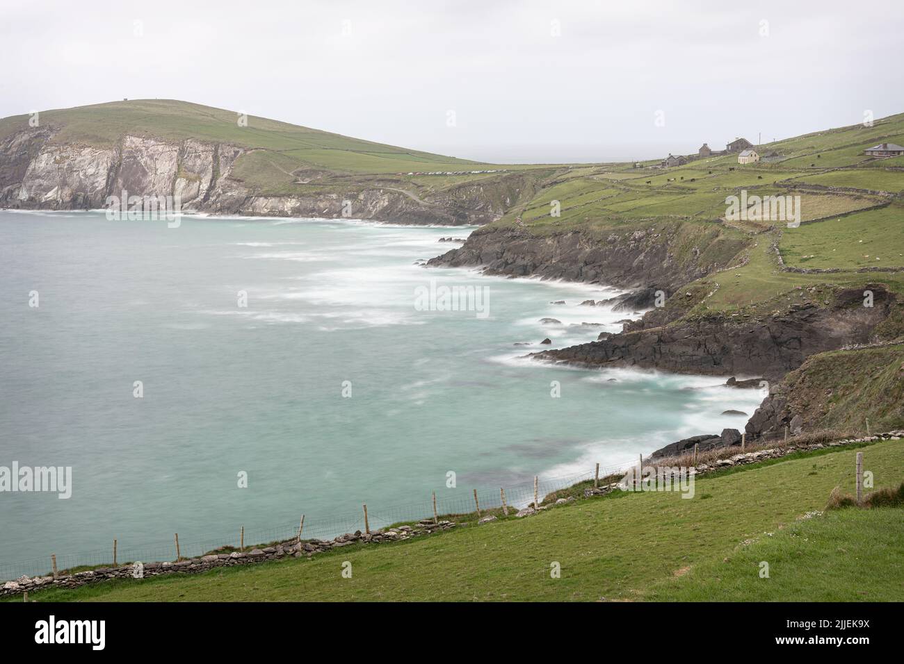 The Atlantic coastline of Kerry on the Dingle peninsular, Ireland Stock Photo