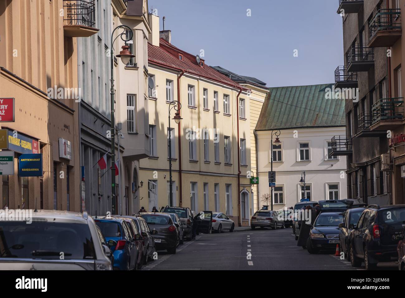 Jagiellonska Street in Rzeszow, largest city in southeastern Poland, capital of Subcarpathian Voivodeship Stock Photo