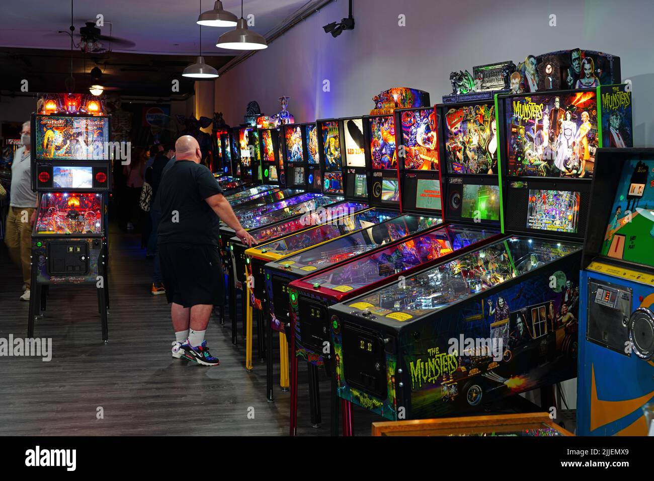 OLYMPIA, WA 2 OCT 2021 View of the Olympia Pinball Museum located in