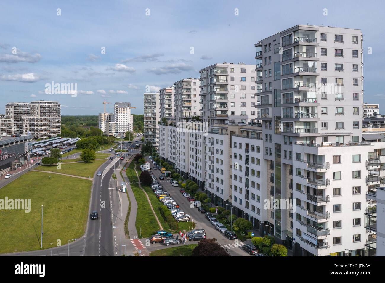 Residential buildings Goclaw area, Praga Poludnie district of Warsaw, capital of Poland Stock