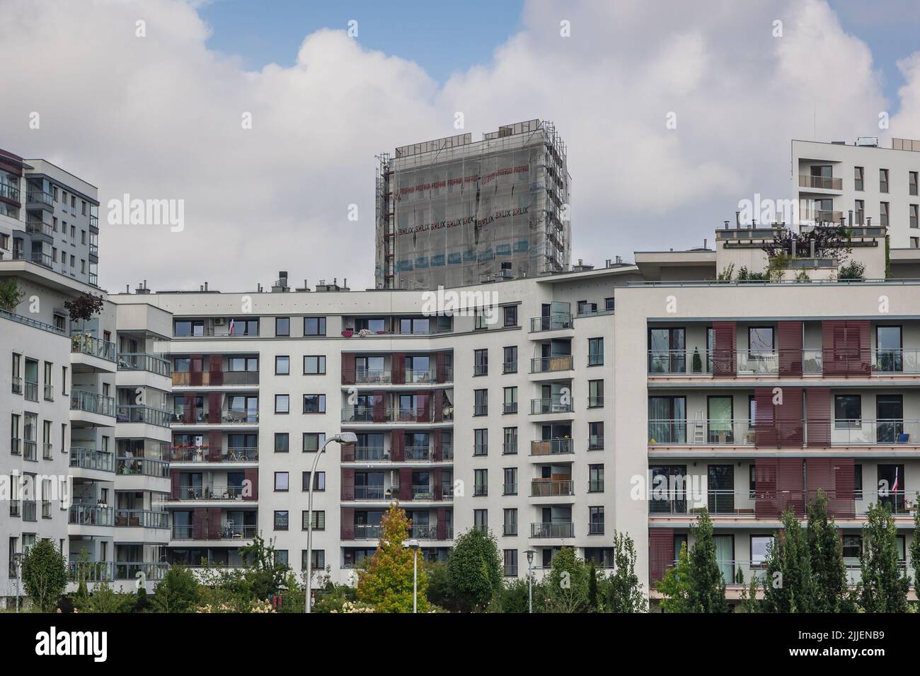 Residential buildings Goclaw area, Praga Poludnie district of Warsaw, capital of Poland Stock