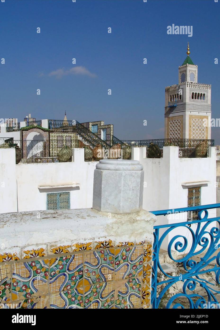 Roof top of a traditional Arabian house, Tunisia Stock Photo Alamy