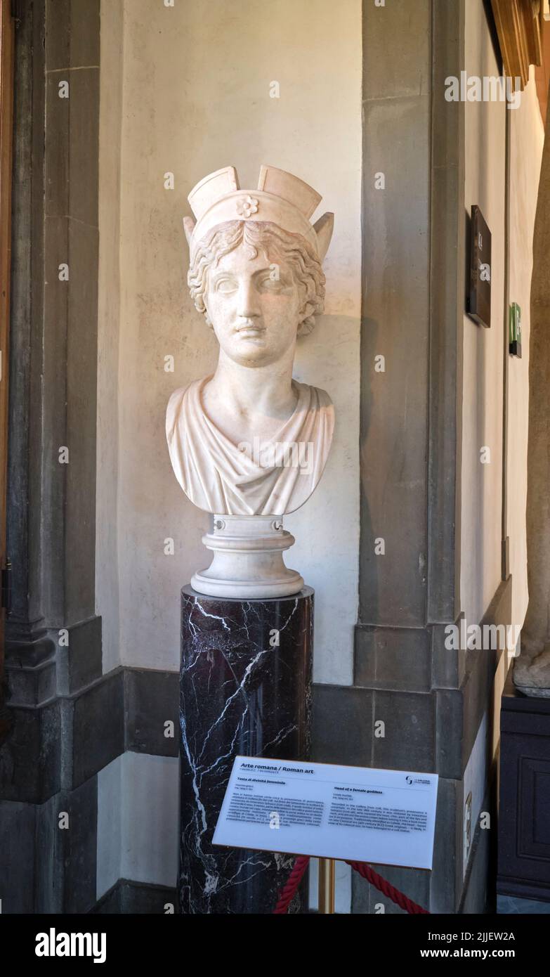 Head of Female Goddess Uffizi Gallery Florence Italy Stock Photo