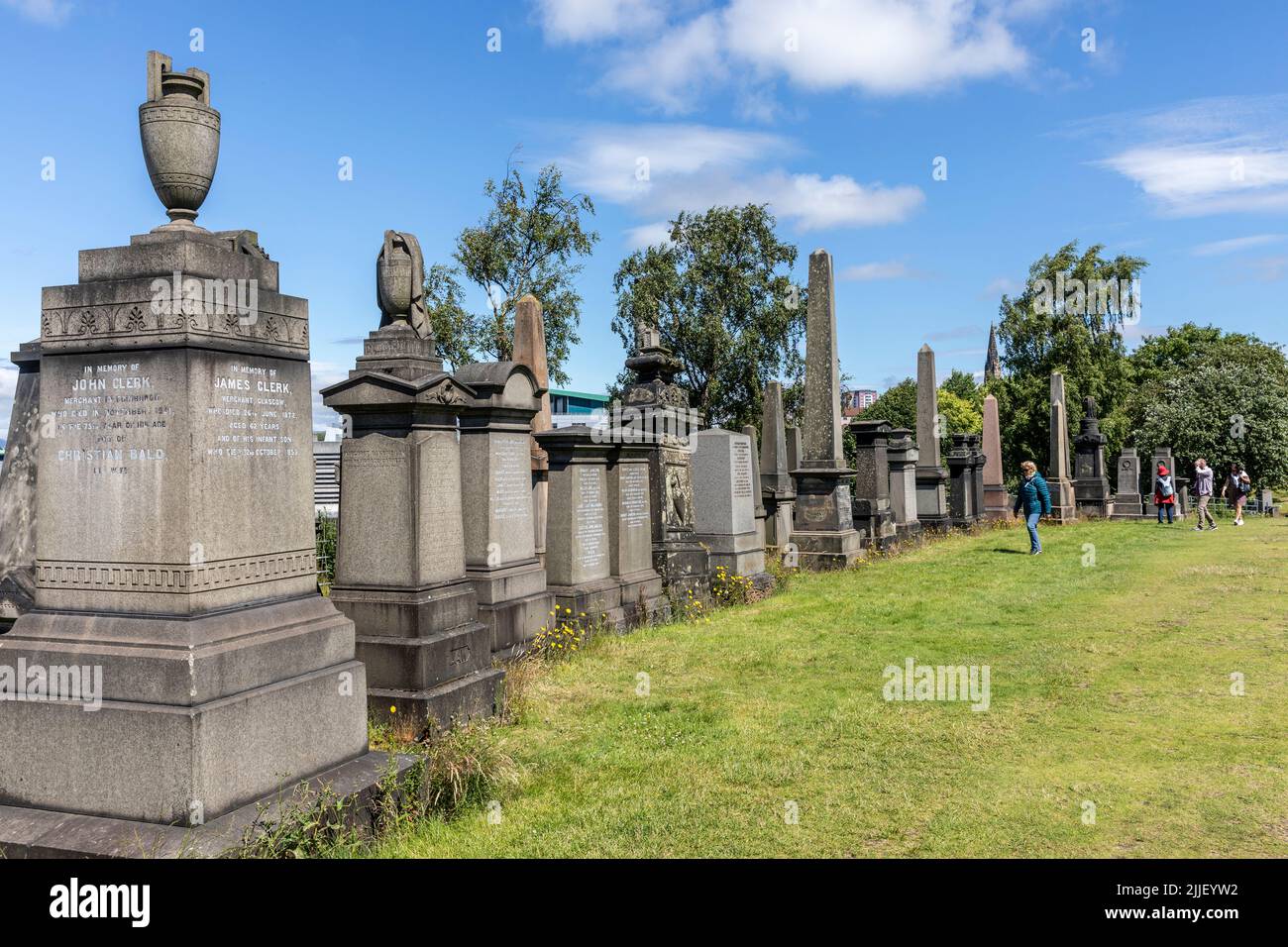 Glasgow Necropolis cemetery next to the cathedral where some 50000