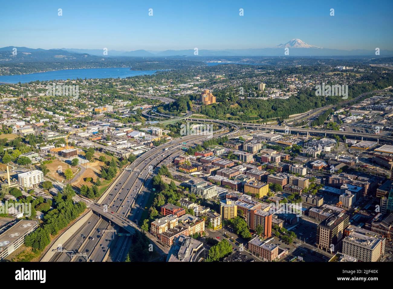 View of downtown Seattle skyline in Seattle Washington, USA Stock Photo ...