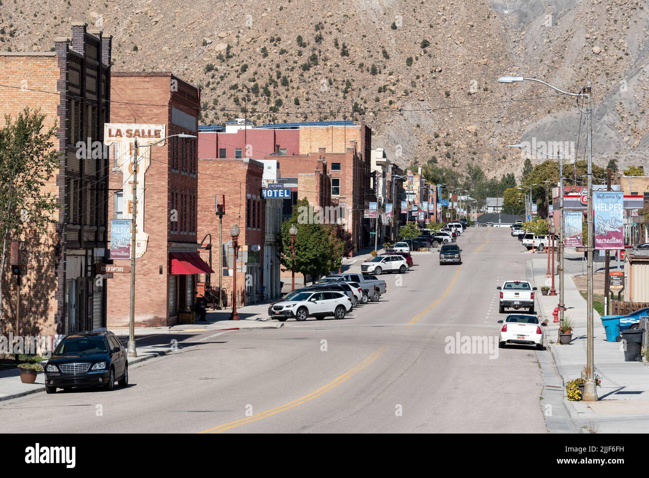 Historic district of Helper, Utah Stock Photo Alamy