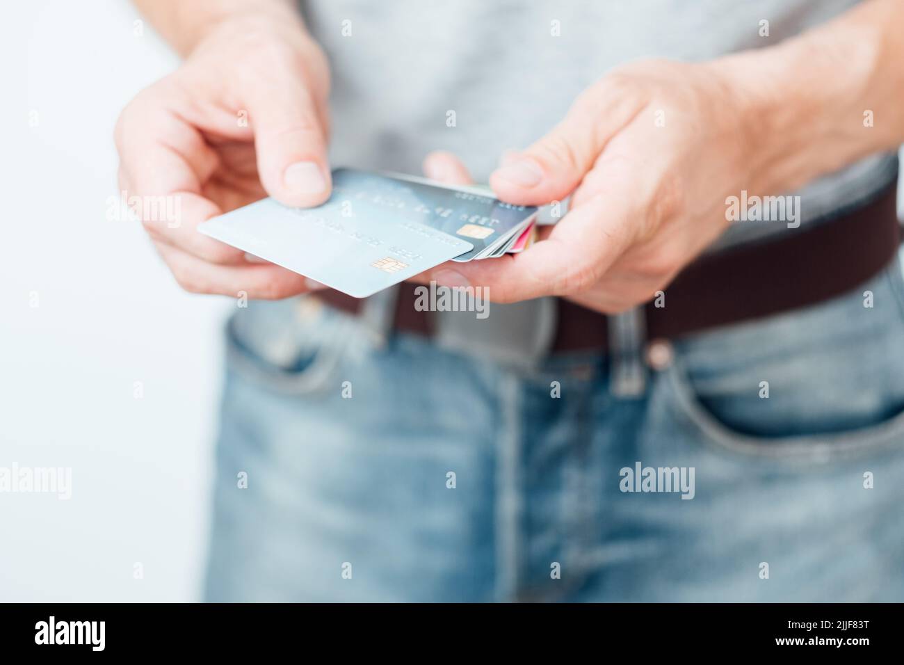 credit card key banking account personal finance Stock Photo