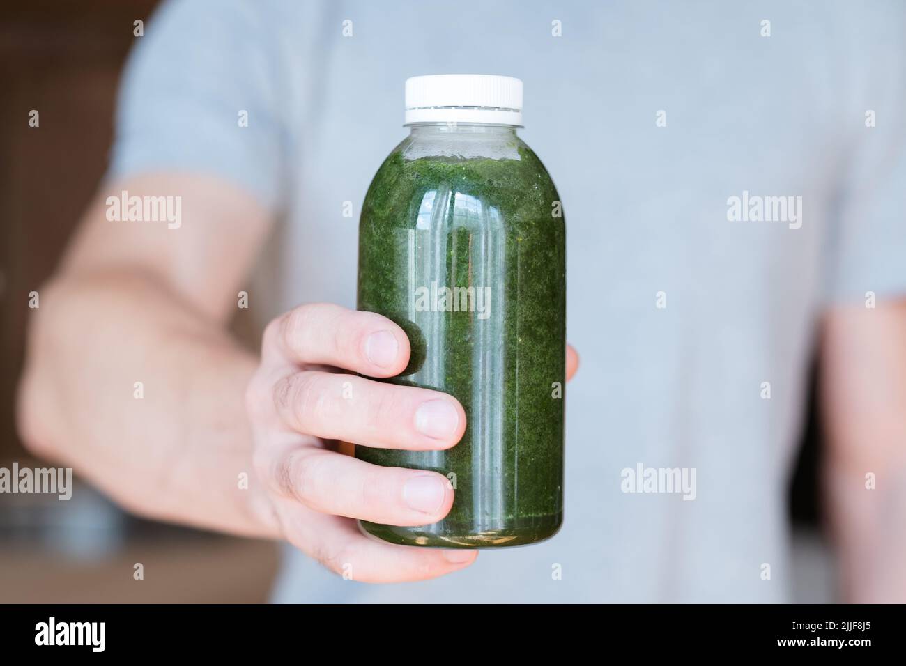 morning energy detox healthy drink man smoothie Stock Photo Alamy