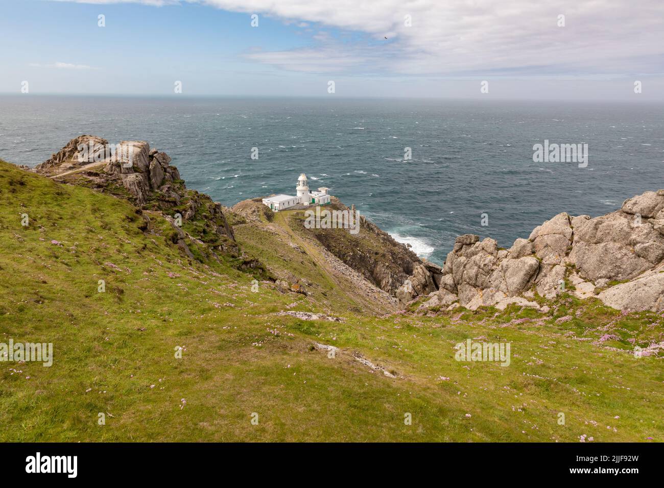 North lighthouse on Lundy island, Devon, UK Stock Photo Alamy