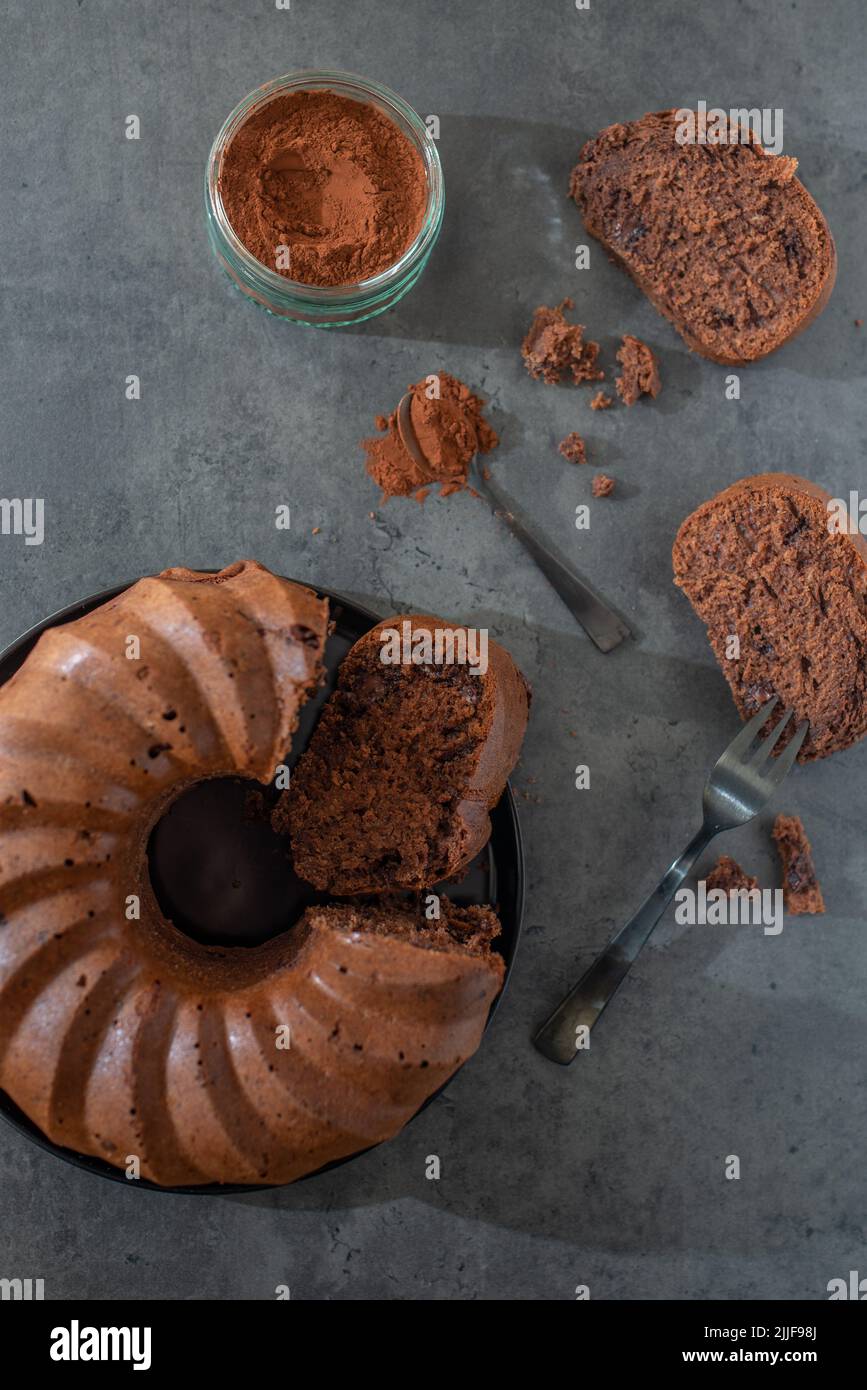 chocolate sponge cake Stock Photo - Alamy