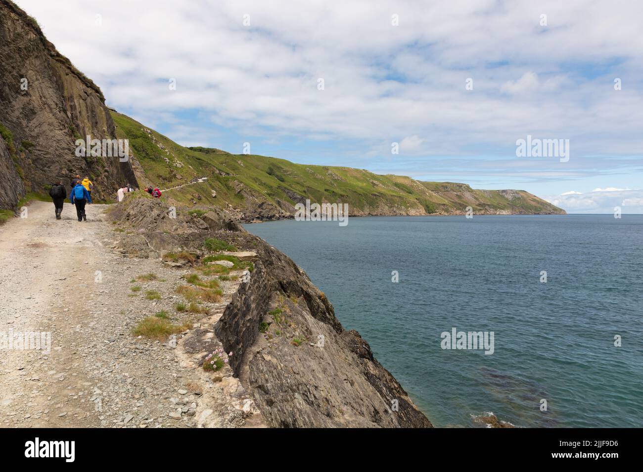 Road to the village of Lundy, Devon, UK Stock Photo
