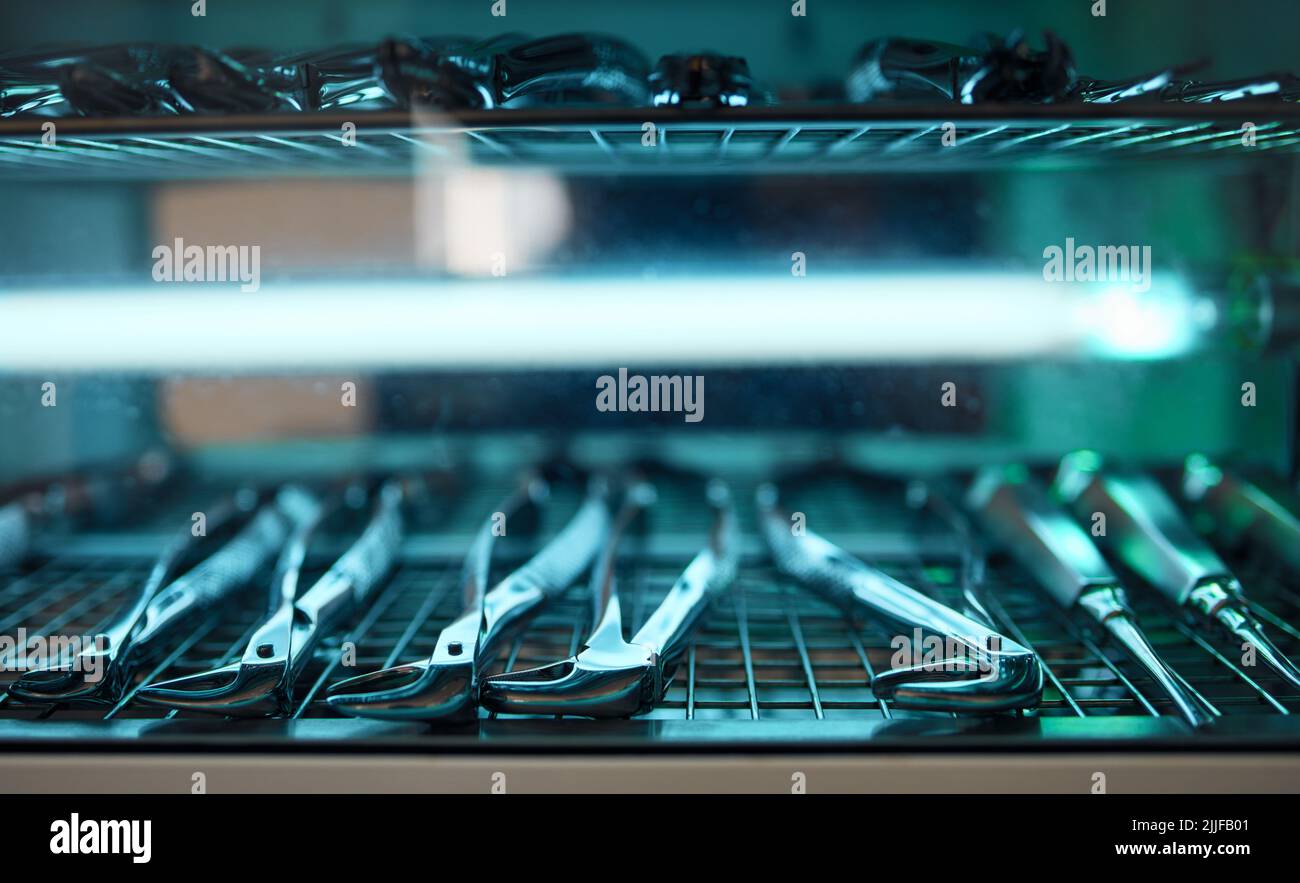 Were ready for you now. two racks of dental equipment Stock Photo Alamy