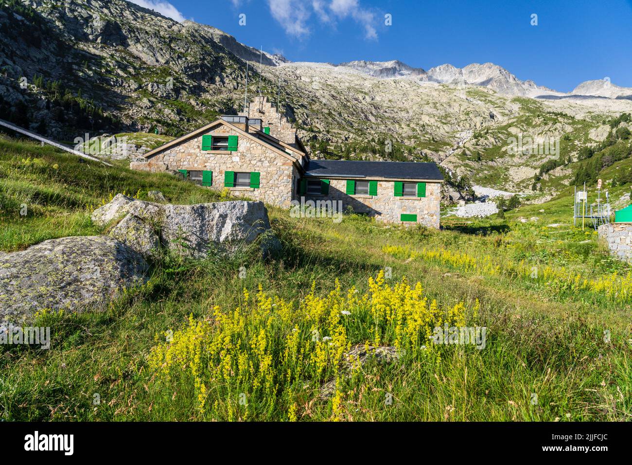 Benasque Valley, Huesca, Pyrenean mountain range, Spain Stock Photo