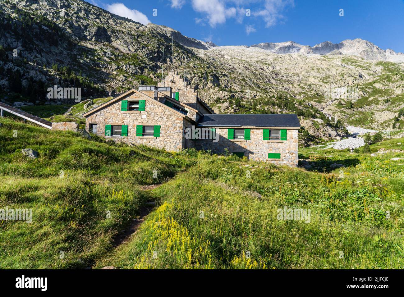 Benasque Valley, Huesca, Pyrenean mountain range, Spain Stock Photo