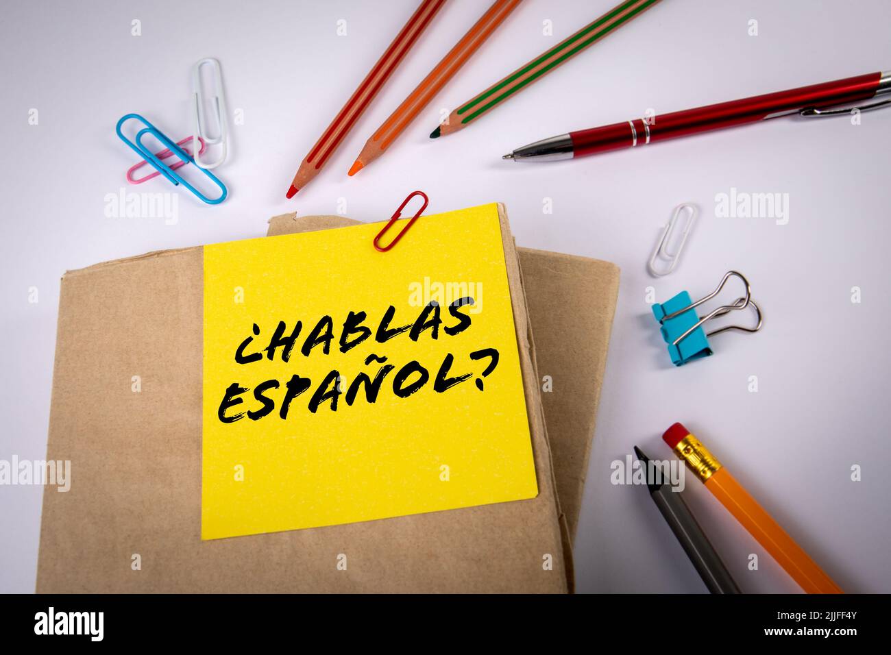 Question Hablas Espanol Do You Speak Spanish Stock Photo