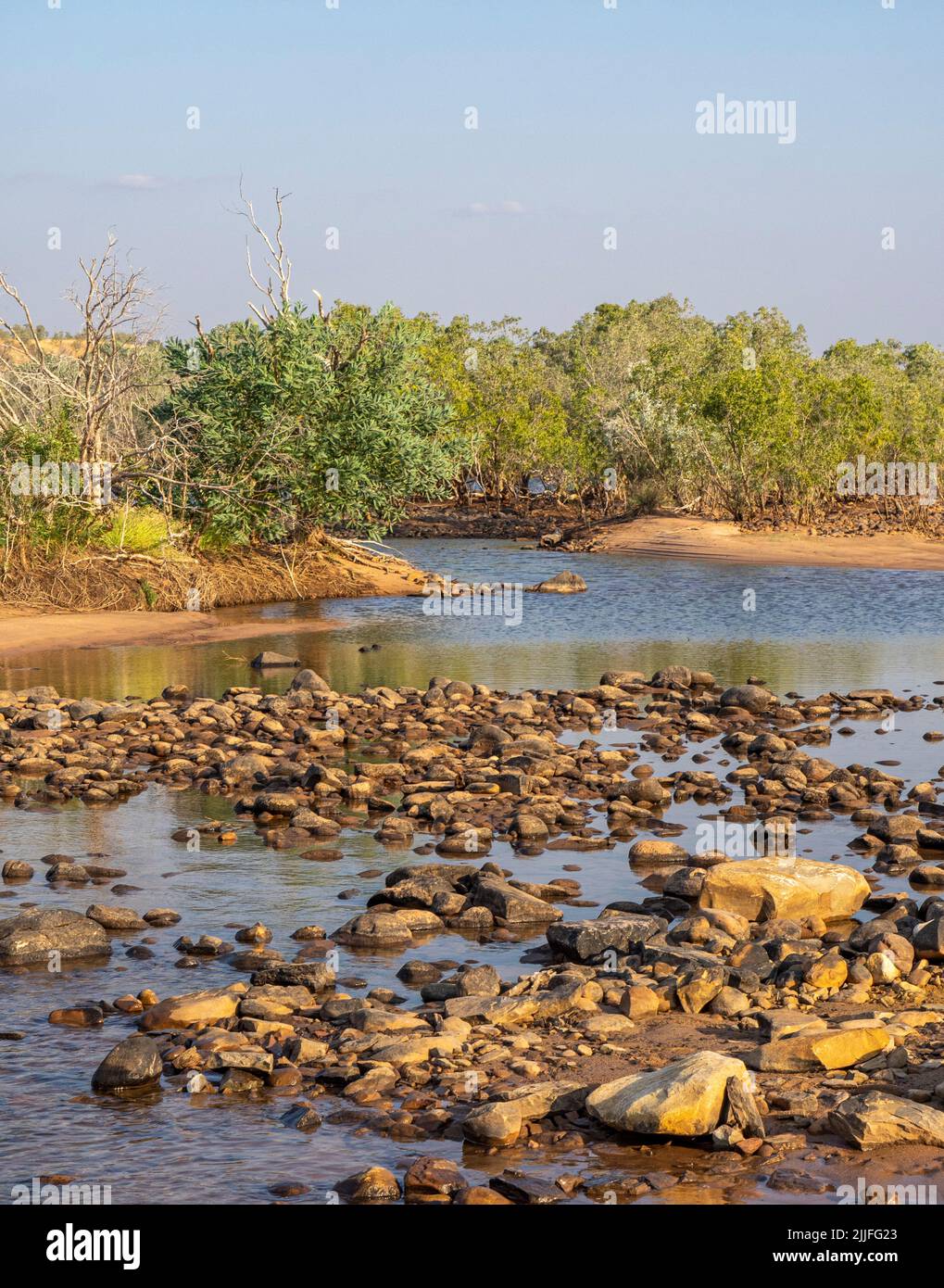 Pentecost River at low tide Durack Kimberley Western Australia. Stock Photo