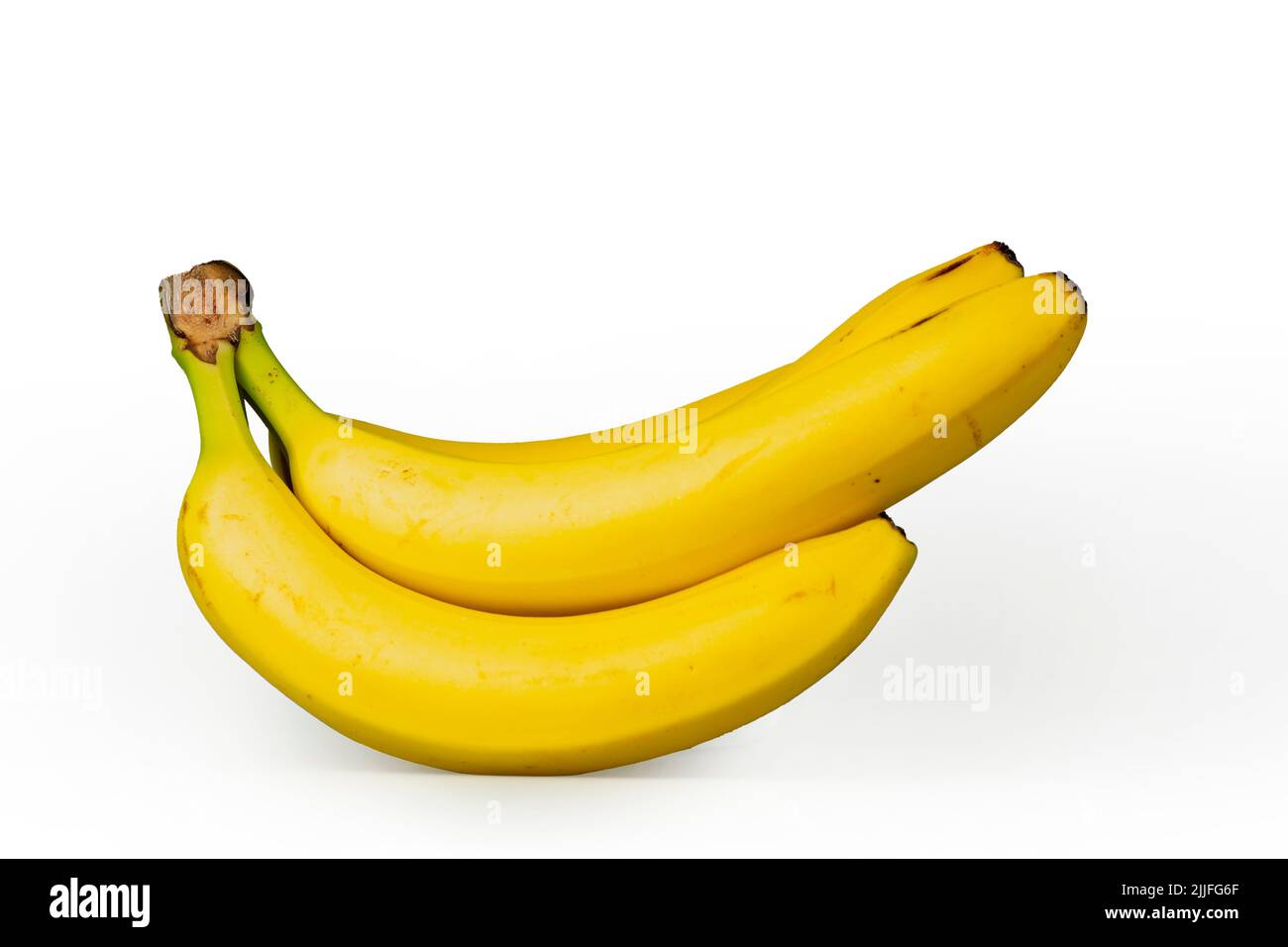 Bunch of fresh bananas isolated on white background - stock photo Stock Photo