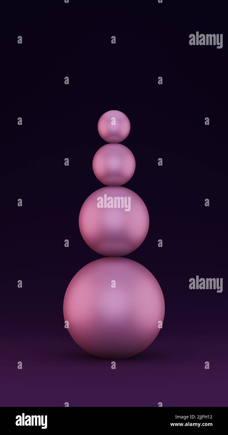 3d render of abstract sphere in neon pink and blue color light Stock ...