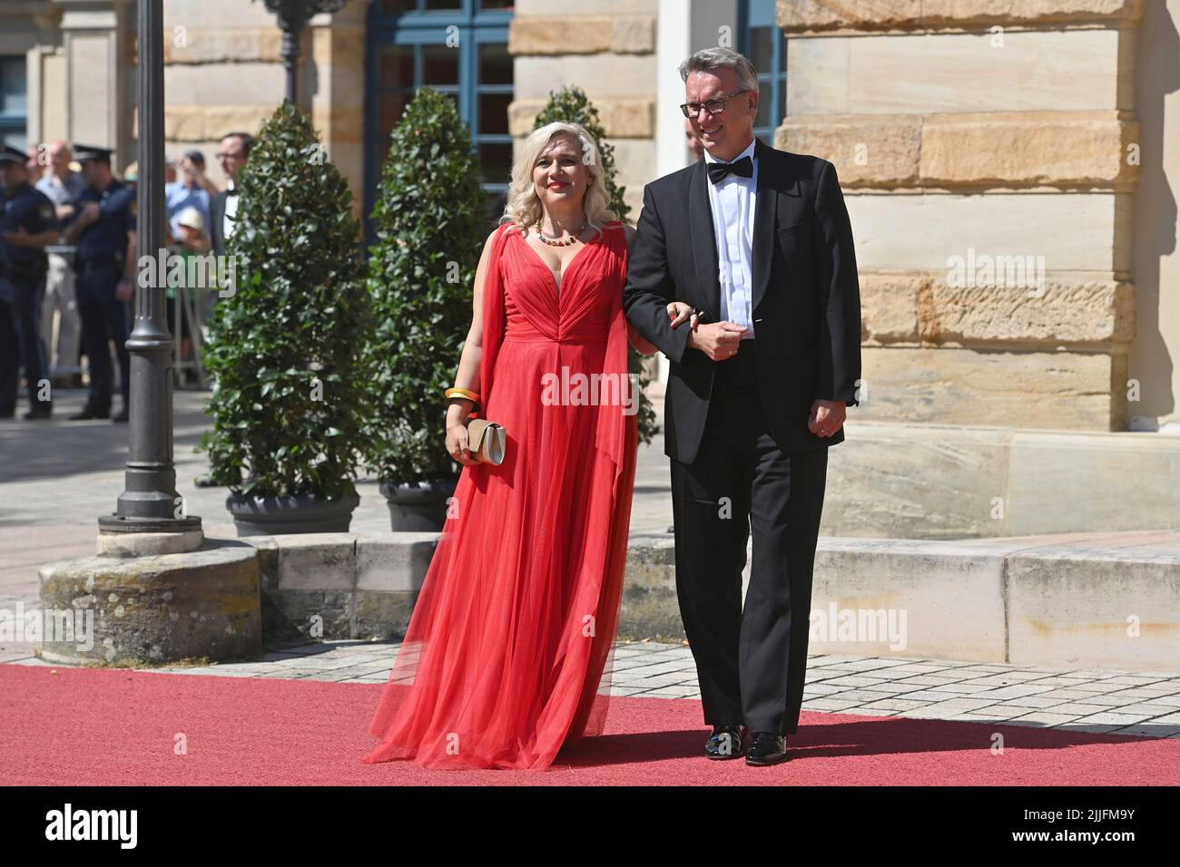Huml Melanie HUML (CSU politician) with husband Markus, opening of the ...