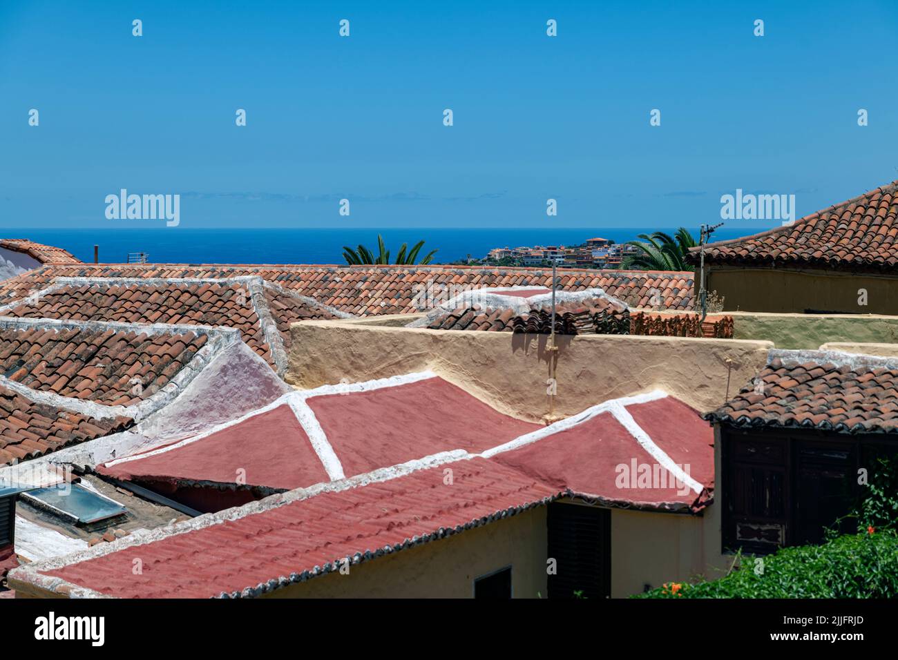 Ziegeldächer in Icod de los Vinos, Teneriffa, Spanien Stock Photo